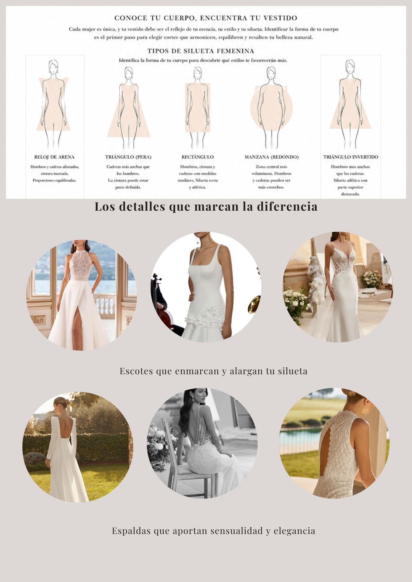 Guía para elegir el vestido de novia según tu tipo de cuerpo, con consejos