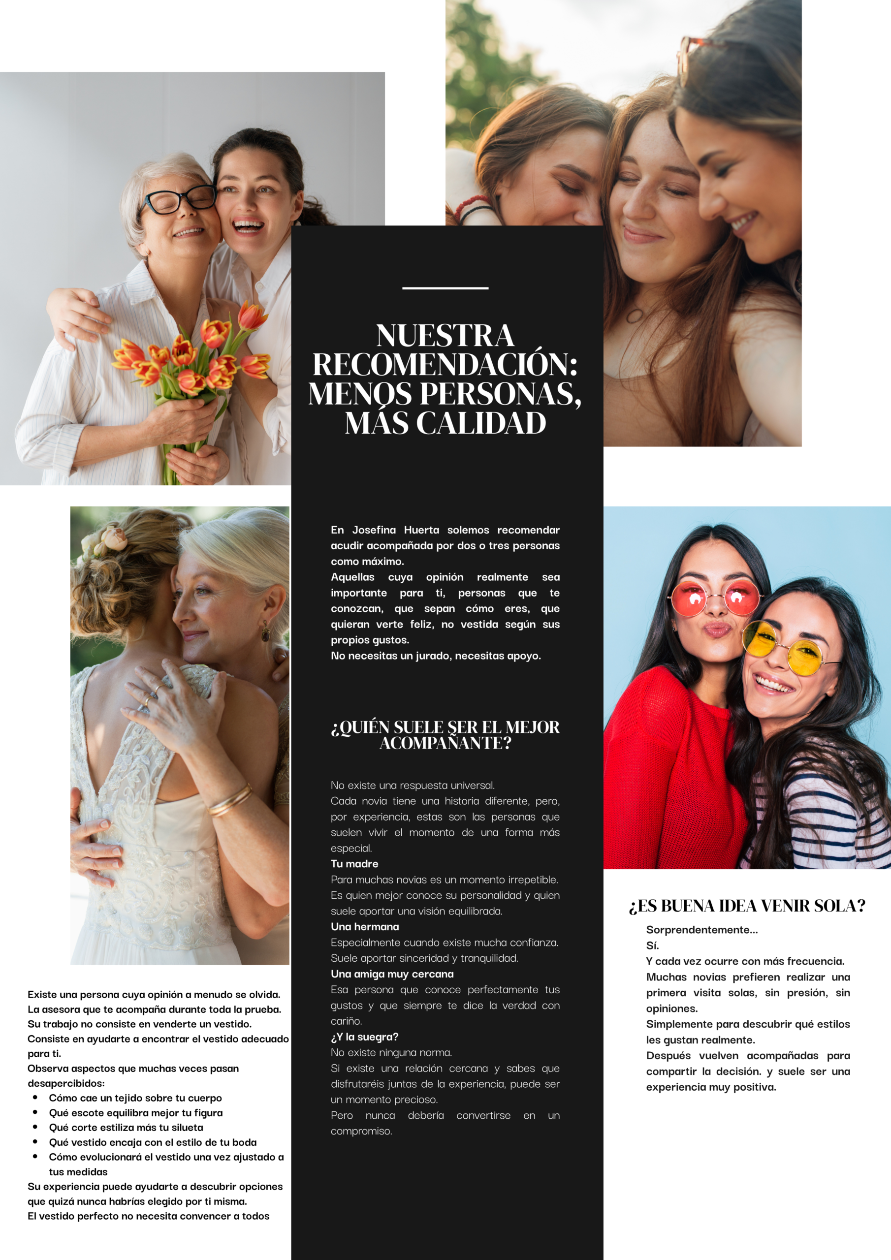 ¿A quién llevar a la prueba del vestido de novia? Guía de Alicia Martínez Huerta con consejos para elegir a las personas adecuadas y disfrutar de una experiencia inolvidable.