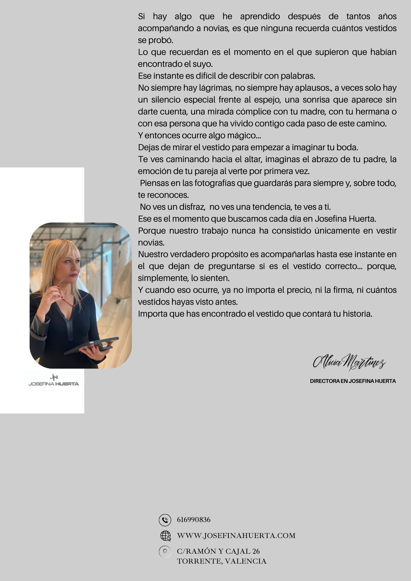 ¿Cuánto cuesta un vestido de novia en Valencia en 2026? Guía elaborada por Alicia Martínez Huerta con los factores que influyen en el precio de un vestido de novia.