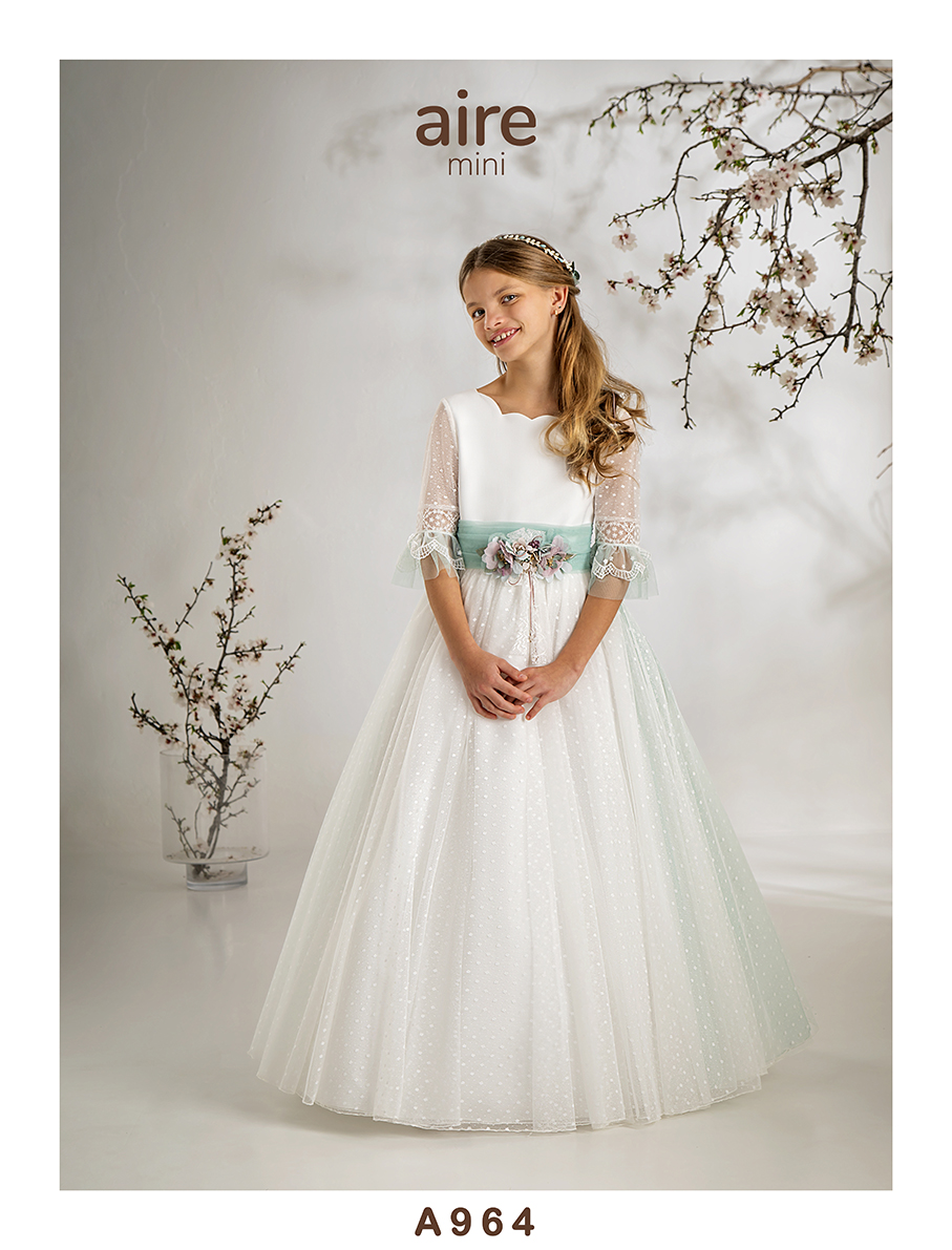 Vestido comunion niña Carmy modelo A964 Josefina Huerta FRENTE